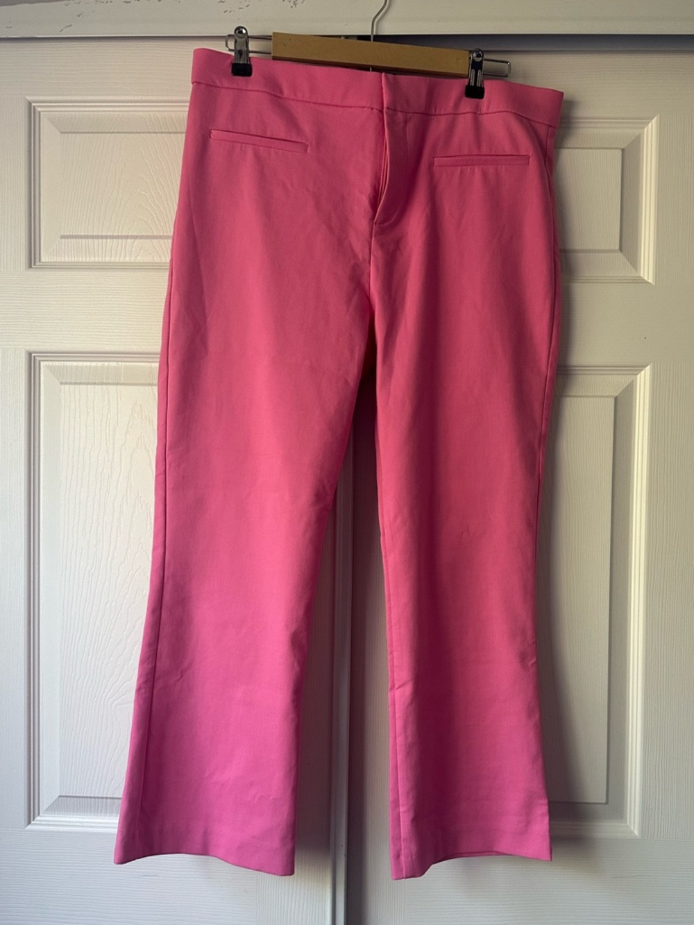 Zara Hot Pink Wide-Leg Cropped Trousers